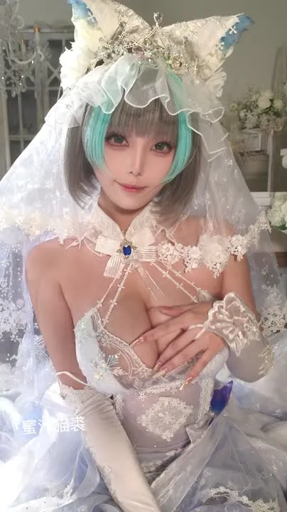 蜜汁猫裘 cosplay album Mizhi Maoqiu - Cheshire Cat Bride - Video 127